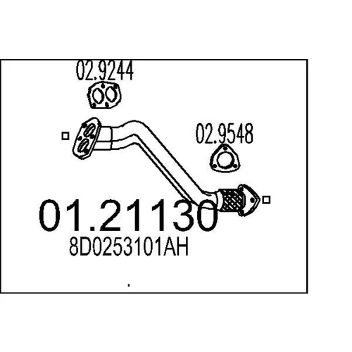Výfukové potrubie 01.21130 /MTS/