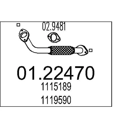 Výfukové potrubie MTS 01.22470