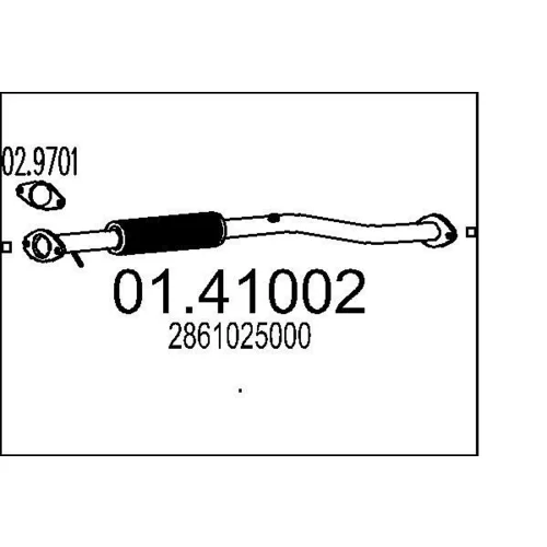 Výfukové potrubie 01.41002 /MTS/