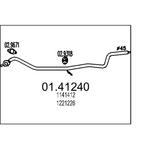 Výfukové potrubie MTS 01.41240