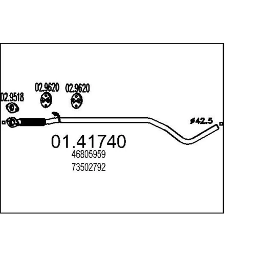 Výfukové potrubie MTS 01.41740