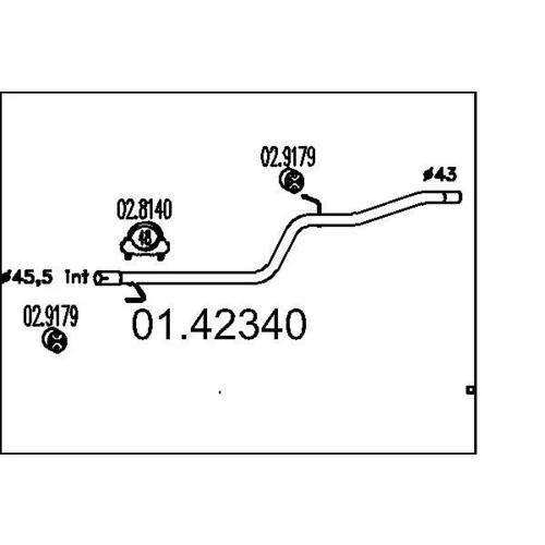 Výfukové potrubie MTS 01.42340