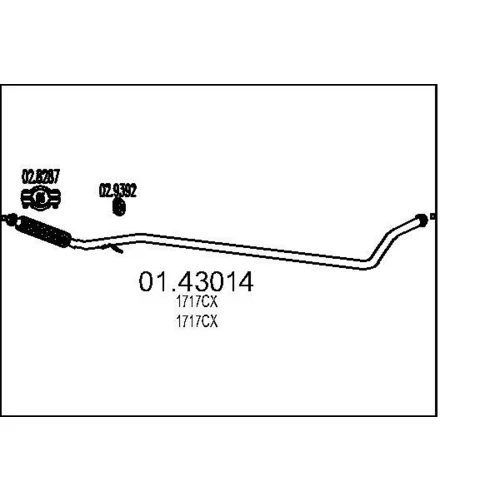 Výfukové potrubie MTS 01.43014