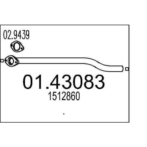 Výfukové potrubie MTS 01.43083