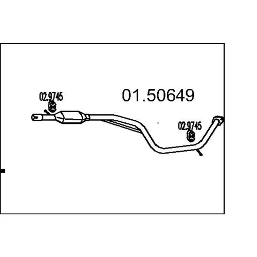 Stredný tlmič výfuku MTS 01.50649