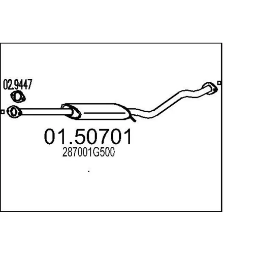 Stredný tlmič výfuku MTS 01.50701