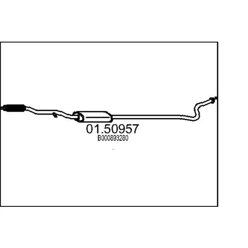 Stredný tlmič výfuku MTS 01.50957