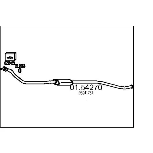 Stredný tlmič výfuku MTS 01.54270