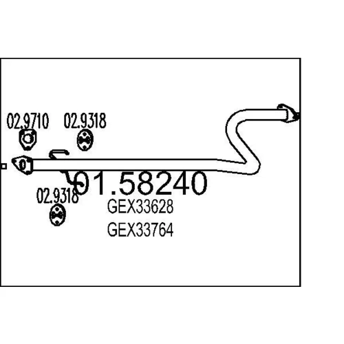 Stredný tlmič výfuku MTS 01.58240