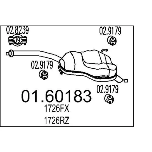 Koncový tlmič výfuku MTS 01.60183