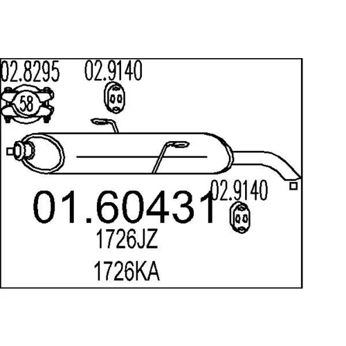 Koncový tlmič výfuku MTS 01.60431