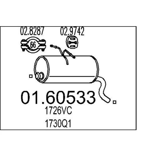 Koncový tlmič výfuku MTS 01.60533