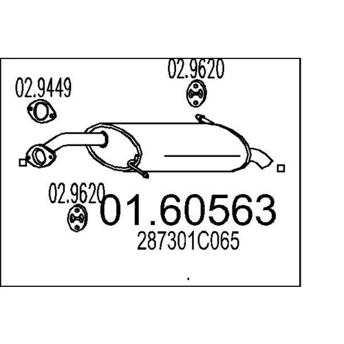 Koncový tlmič výfuku MTS 01.60563