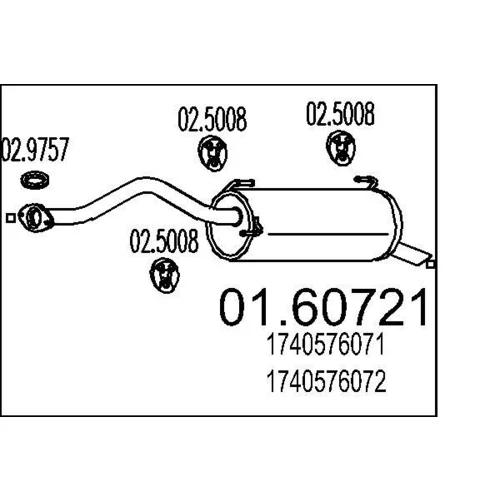 Koncový tlmič výfuku MTS 01.60721