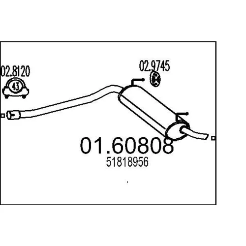 Koncový tlmič výfuku MTS 01.60808