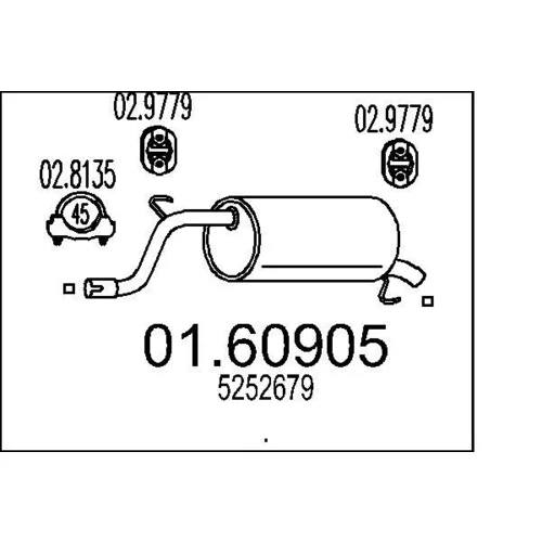 Koncový tlmič výfuku MTS 01.60905