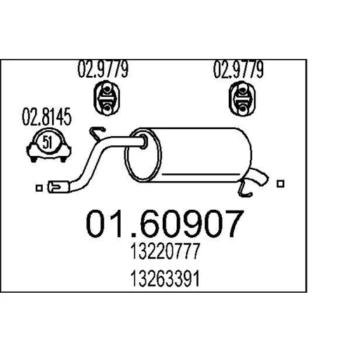 Koncový tlmič výfuku MTS 01.60907