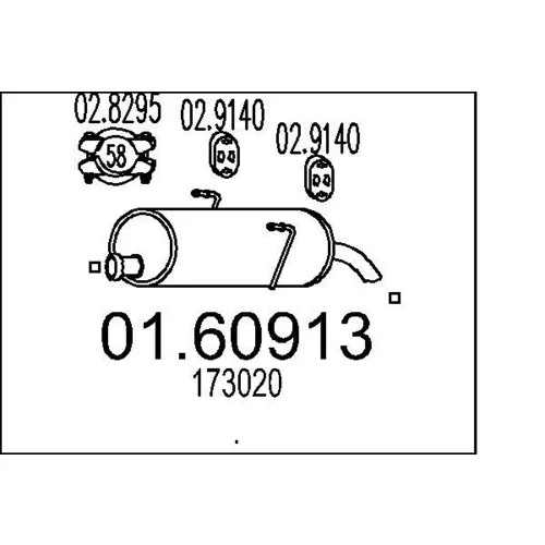 Koncový tlmič výfuku MTS 01.60913