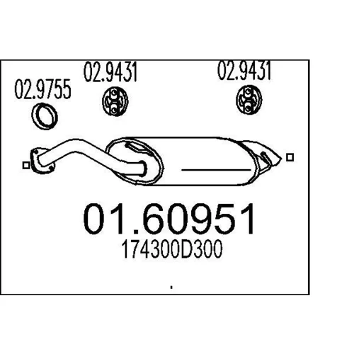 Koncový tlmič výfuku MTS 01.60951