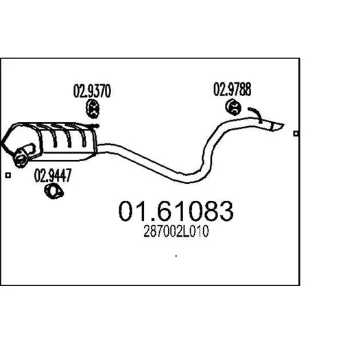 Koncový tlmič výfuku MTS 01.61083