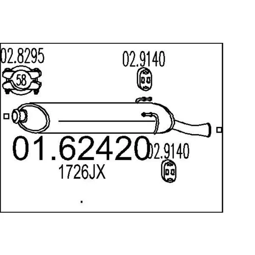 Koncový tlmič výfuku MTS 01.62420