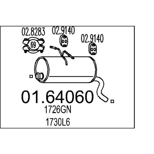 Koncový tlmič výfuku MTS 01.64060