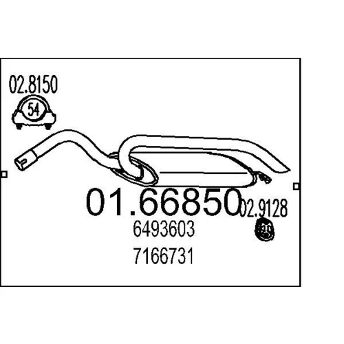 Koncový tlmič výfuku MTS 01.66850
