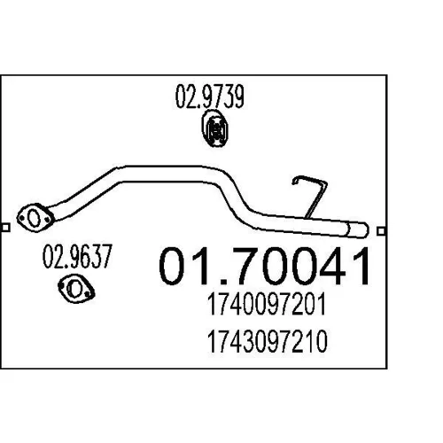Výfukové potrubie MTS 01.70041