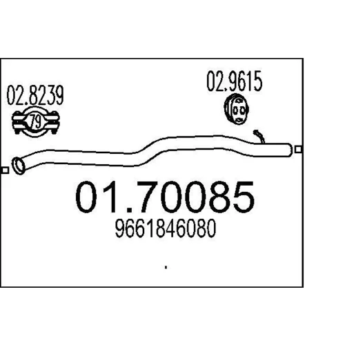 Výfukové potrubie MTS 01.70085