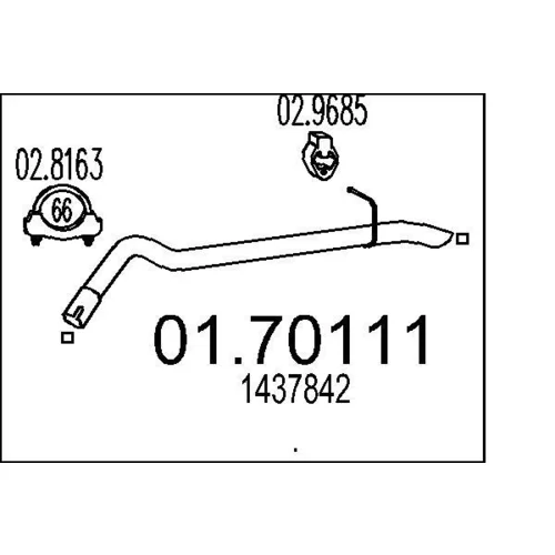 Výfukové potrubie MTS 01.70111