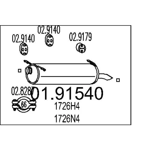 Koncový tlmič výfuku MTS 01.91540