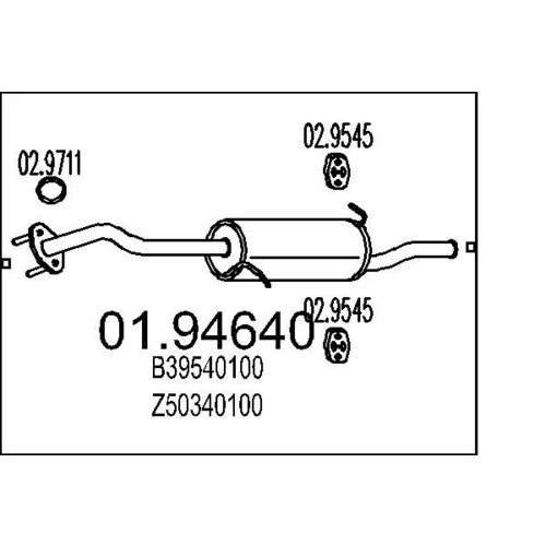 Koncový tlmič výfuku 01.94640 /MTS/