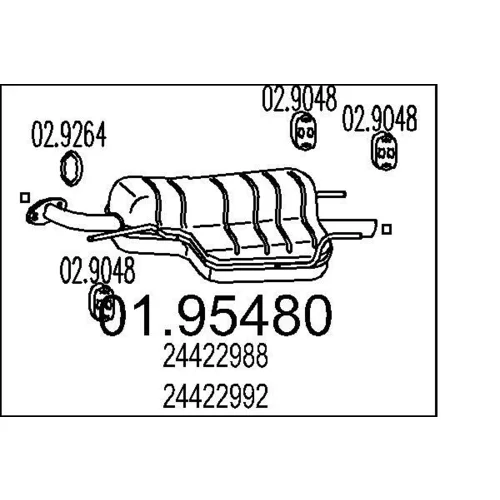 Koncový tlmič výfuku MTS 01.95480