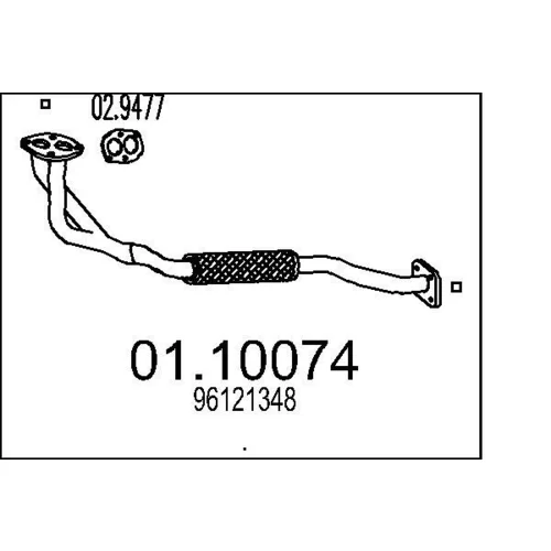 Výfukové potrubie 01.10074 /MTS/