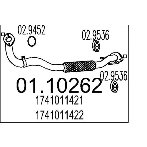 Výfukové potrubie MTS 01.10262