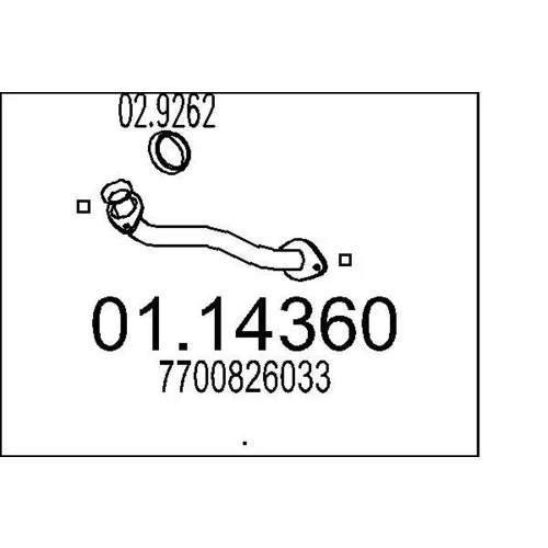Výfukové potrubie MTS 01.14360
