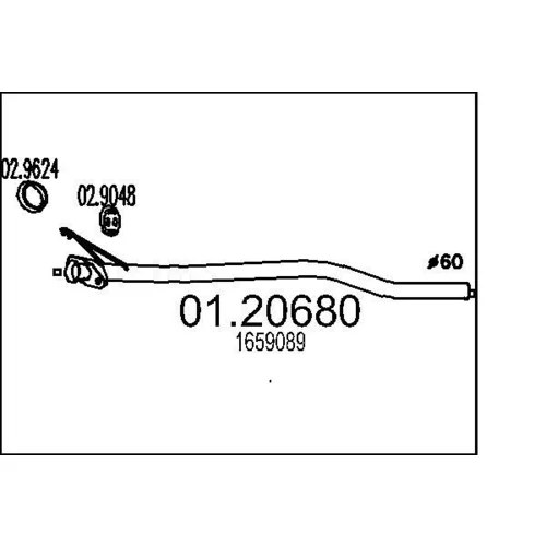 Výfukové potrubie MTS 01.20680