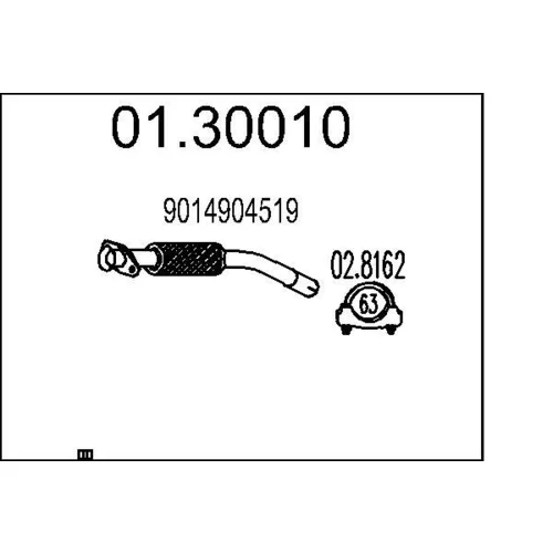 Výfukové potrubie MTS 01.30010