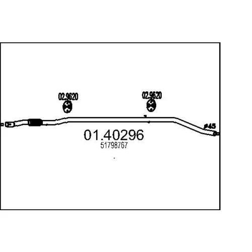Výfukové potrubie MTS 01.40296