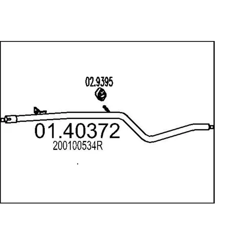 Výfukové potrubie MTS 01.40372