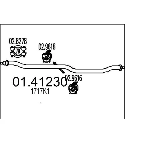 Výfukové potrubie MTS 01.41230