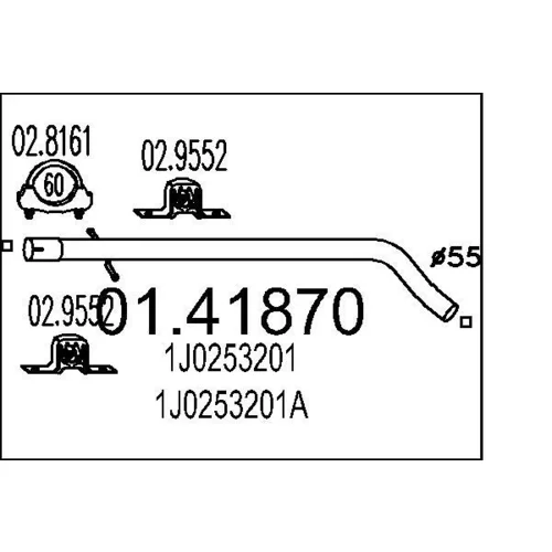 Výfukové potrubie MTS 01.41870