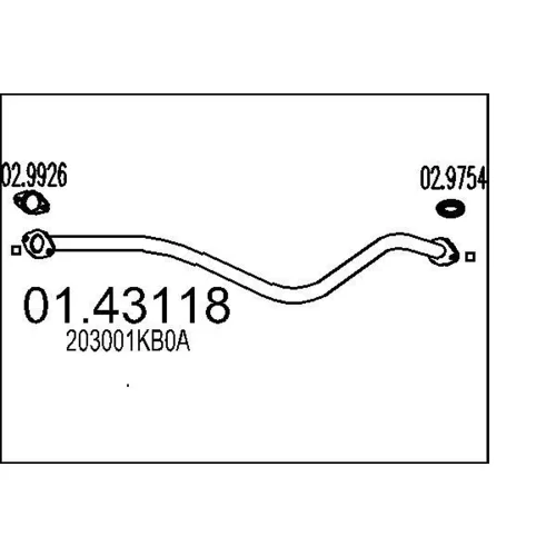 Výfukové potrubie MTS 01.43118
