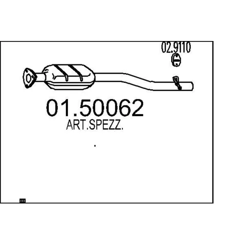 Stredný tlmič výfuku MTS 01.50062