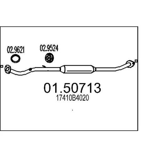 Stredný tlmič výfuku MTS 01.50713