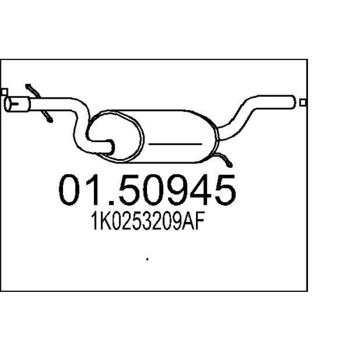 Stredný tlmič výfuku MTS 01.50945