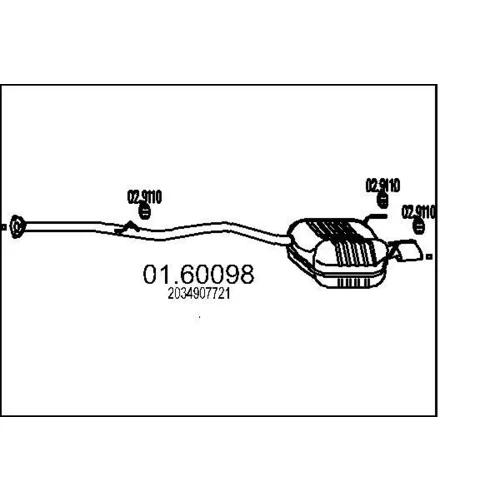 Koncový tlmič výfuku MTS 01.60098