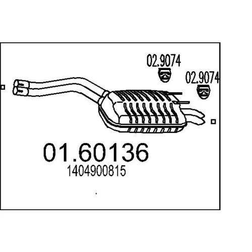 Koncový tlmič výfuku MTS 01.60136