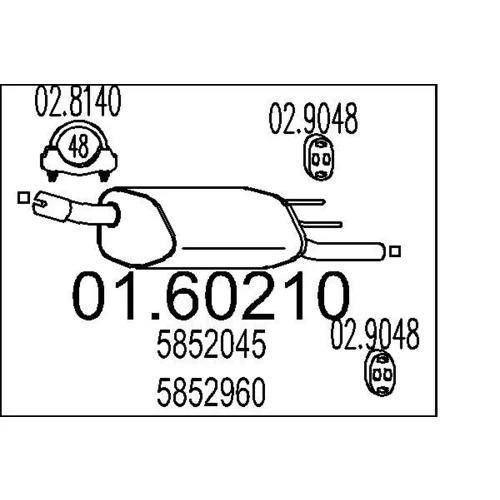Koncový tlmič výfuku MTS 01.60210