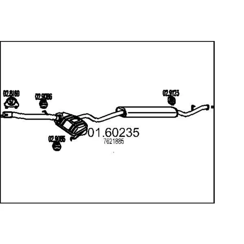 Koncový tlmič výfuku MTS 01.60235